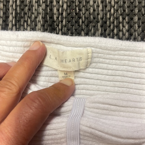 LA Hearts Medium White Tube Top Sweater - Picture 3 of 3